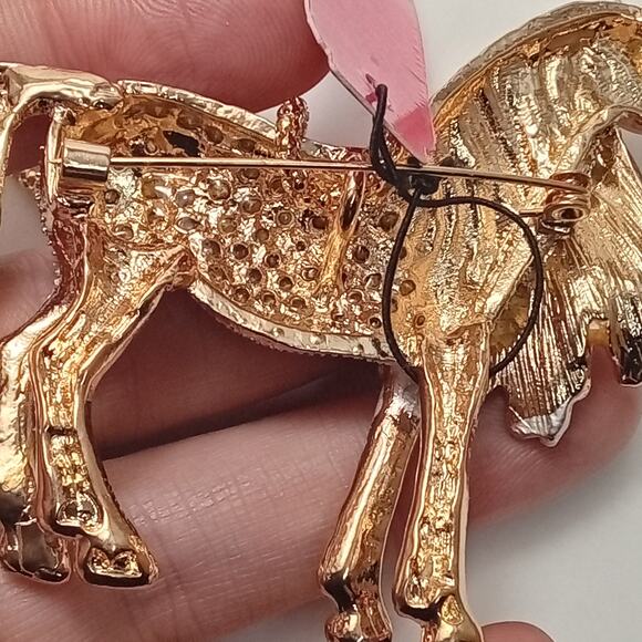 Crystal Rainbow Unicorn Necklace/Brooch - Picture 7 of 10